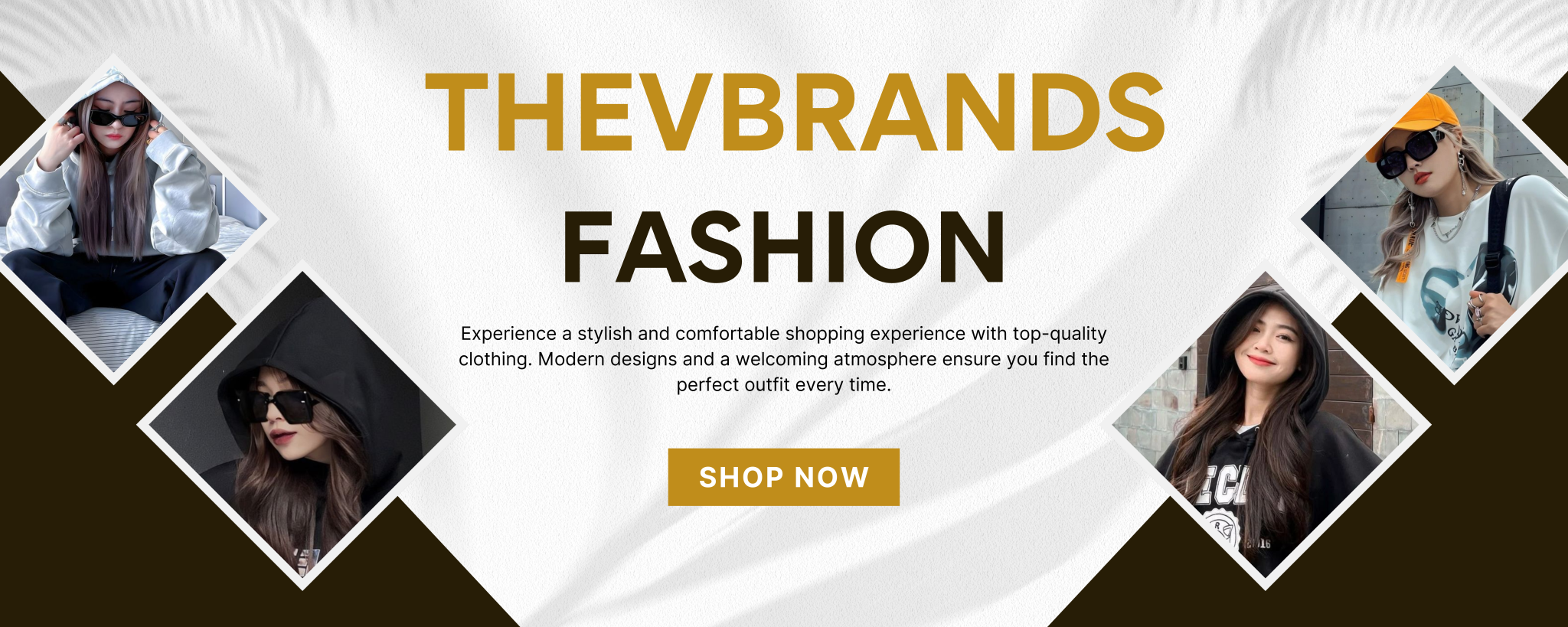 White Gold and Brown Modern Simple Hotel Promotion Outdoor Banner 2 Thevbrands